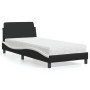 Cama con colchón cuero sintético negro y blanco 80x200 cm de vidaXL, Camas y somieres - Ref: Foro24-3208302, Precio: 221,78 €...