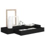 Estante flotante de pared con cajón negro 80x25x8 cm de vidaXL, Estantes y estanterías - Ref: Foro24-288206, Precio: 65,50 €,...