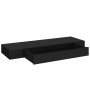 Estante flotante de pared con cajón negro 80x25x8 cm de vidaXL, Estantes y estanterías - Ref: Foro24-288206, Precio: 65,50 €,...