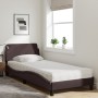 Bed with dark brown fabric mattress 80x200 cm by vidaXL, Beds and slatted bases - Ref: Foro24-3208287, Price: 228,99 €, Disco...