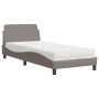 Cama con colchón tela gris taupe 90x200 cm de vidaXL, Camas y somieres - Ref: Foro24-3208328, Precio: 258,02 €, Descuento: %