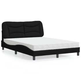 Cama con colchón tela negro 120x200 cm de vidaXL, Camas y somieres - Ref: Foro24-3208522, Precio: 368,54 €, Descuento: %