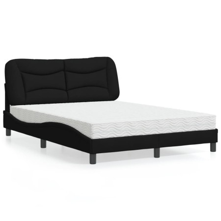 Bed with black fabric mattress 120x200 cm by vidaXL, Beds and slatted bases - Ref: Foro24-3208522, Price: 397,47 €, Discount: %