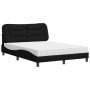 Bed with black fabric mattress 140x190 cm by vidaXL, Beds and slatted bases - Ref: Foro24-3208529, Price: 396,53 €, Discount: %