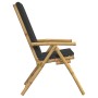 Folding bistro chairs with cushions 4 pcs dark gray bamboo by vidaXL, Garden chairs - Ref: Foro24-3208929, Price: 413,66 €, D...