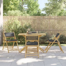 Klappbares Bistroset mit Kissen 5-teilig aus dunkelgrauem Bambus von vidaXL, Gartensets - Ref: Foro24-3208936, Preis: 313,99 ...