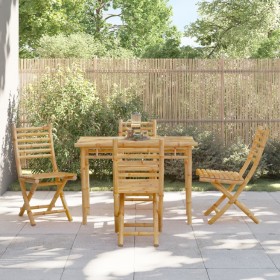 Folding garden chairs 4 units bamboo 43x54x88 cm by vidaXL, Garden chairs - Ref: Foro24-3278517, Price: 287,04 €, Discount: %