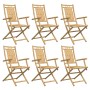 Folding garden chairs 6 units bamboo 53x66x99 cm by vidaXL, Garden chairs - Ref: Foro24-3278515, Price: 524,99 €, Discount: %