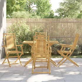 5-piece bamboo garden dining set by vidaXL, Garden sets - Ref: Foro24-3278529, Price: 420,99 €, Discount: %