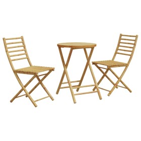 3-piece bamboo garden table and chairs set by vidaXL, Garden sets - Ref: Foro24-3278536, Price: 205,99 €, Discount: %