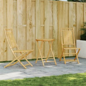 3-piece bamboo garden table and chairs set by vidaXL, Garden sets - Ref: Foro24-3278534, Price: 215,99 €, Discount: %