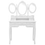 Dressing table with stool and white triple folding mirror by vidaXL, Bedroom Dressers - Ref: Foro24-289326, Price: 230,42 €, ...