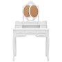 Dressing table with stool and white triple folding mirror by vidaXL, Bedroom Dressers - Ref: Foro24-289326, Price: 230,42 €, ...