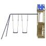 Spielplatz im Freien aus imprägniertem Kiefernholz von vidaXL, Schaukeln und Spielgeräte - Ref: Foro24-3279054, Preis: 369,30...