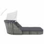 Anthracite gray synthetic rattan sun lounger with hood by vidaXL, Loungers - Ref: Foro24-49496, Price: 524,38 €, Discount: %