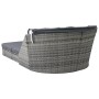 Tumbona con capota de ratán sintético gris antracita de vidaXL, Tumbonas - Ref: Foro24-49496, Precio: 524,38 €, Descuento: %