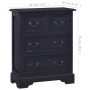 Solid Mahogany Wood Chest of Drawers Black Light Coffee by vidaXL, Drawers - Ref: Foro24-288835, Price: 183,61 €, Discount: %