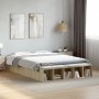 Sonoma oak engineered wood bed frame 150x200 cm by vidaXL, Beds and slatted bases - Ref: Foro24-3280561, Price: 147,23 €, Dis...