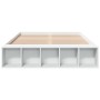 White engineered wood bed frame 140x190 cm by vidaXL, Beds and slatted bases - Ref: Foro24-3280580, Price: 149,02 €, Discount: %