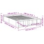 Estructura de cama madera de ingeniería blanca 140x190 cm de vidaXL, Camas y somieres - Ref: Foro24-3280580, Precio: 149,02 €...