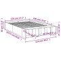 Estructura de cama madera de ingeniería blanca 120x190 cm de vidaXL, Camas y somieres - Ref: Foro24-3280594, Precio: 142,24 €...