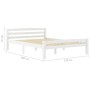 Estructura de cama de madera maciza de pino blanca 120x200 cm de vidaXL, Camas y somieres - Ref: Foro24-322070, Precio: 97,99...