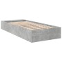 Estructura de cama madera de ingeniería gris hormigón 100x200cm de vidaXL, Camas y somieres - Ref: Foro24-3280604, Precio: 11...