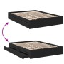 Cama con cajones madera de ingeniería negro 120x200 cm de vidaXL, Camas y somieres - Ref: Foro24-3280665, Precio: 197,42 €, D...