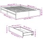 Cama con cajones madera de ingeniería negro 120x200 cm de vidaXL, Camas y somieres - Ref: Foro24-3280665, Precio: 197,42 €, D...