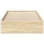 Sonoma oak engineered wood bed with drawers 100x200 cm by vidaXL, Beds and slatted bases - Ref: Foro24-3280673, Price: 142,57...