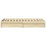 Cama con cajones madera ingeniería roble Sonoma 75x190 cm de vidaXL, Camas y somieres - Ref: Foro24-3280715, Precio: 129,78 €...