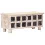 Caja de almacenaje madera maciza de acacia 110x40x45 cm blanco de vidaXL, Baúles de almacenamiento - Ref: Foro24-247670, Prec...