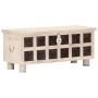 Caja de almacenaje madera maciza de acacia 110x40x45 cm blanco de vidaXL, Baúles de almacenamiento - Ref: Foro24-247670, Prec...