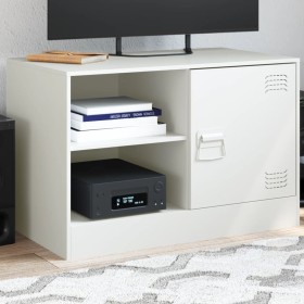 TV-Schrank aus weißem Stahl, 67 x 39 x 44 cm von vidaXL, TV-Möbel - Ref: Foro24-841701, Preis: 80,57 €, Rabatt: %