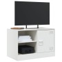 Mueble para TV de acero blanco 67x39x44 cm de vidaXL, Muebles TV - Ref: Foro24-841701, Precio: 80,57 €, Descuento: %