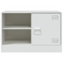 Mueble para TV de acero blanco 67x39x44 cm de vidaXL, Muebles TV - Ref: Foro24-841701, Precio: 80,57 €, Descuento: %