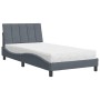 Cama con colchón terciopelo gris oscuro 100x200 cm de vidaXL, Camas y somieres - Ref: Foro24-3208581, Precio: 299,46 €, Descu...