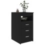 Black plywood chest of drawers 40x50x76 cm by vidaXL, Lockers and storage cabinets - Ref: Foro24-801806, Price: 81,99 €, Disc...