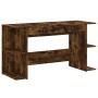 Escritorio madera de ingeniería roble ahumado 140x50x75 cm de vidaXL, Escritorios - Ref: Foro24-840552, Precio: 96,34 €, Desc...