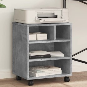 Printer stand with wheels concrete gray 41x32x48 cm by vidaXL, Printer supports - Ref: Foro24-840621, Price: 43,89 €, Discoun...