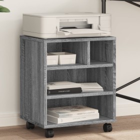 Printer stand with wheels Sonoma gray 41x32x48 cm by vidaXL, Printer supports - Ref: Foro24-840623, Price: 49,99 €, Discount: %