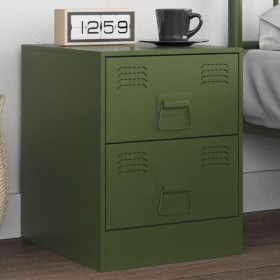 Green steel bedside table 34.5x39x44 cm by vidaXL, Nightstands - Ref: Foro24-841627, Price: 81,94 €, Discount: %