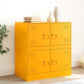 Mustard yellow steel sideboard 67x39x73 cm by vidaXL, Sideboards - Ref: Foro24-841652, Price: 125,51 €, Discount: %