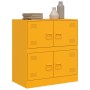 Aparador de acero amarillo mostaza 67x39x73 cm de vidaXL, Aparadores - Ref: Foro24-841652, Precio: 125,99 €, Descuento: %