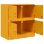 Aparador de acero amarillo mostaza 67x39x73 cm de vidaXL, Aparadores - Ref: Foro24-841652, Precio: 125,99 €, Descuento: %