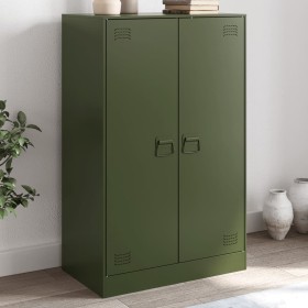 Olive green steel sideboard 67x39x107 cm by vidaXL, Sideboards - Ref: Foro24-841665, Price: 163,82 €, Discount: %