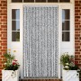 Gray black and white chenille fly curtain 118x220 cm by vidaXL, Mosquito nets for windows - Ref: Foro24-4004882, Price: 73,22...