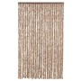 Beige and dark brown chenille anti-fly curtain 118x220 cm by vidaXL, Mosquito nets for windows - Ref: Foro24-4004880, Price: ...