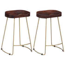 Gavin kitchen stools 2 units solid mango wood by vidaXL, Kitchen stools - Ref: Foro24-247834, Price: 125,89 €, Discount: %