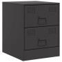 Black steel nightstand 34.5x39x44 cm by vidaXL, Nightstands - Ref: Foro24-841619, Price: 67,70 €, Discount: %